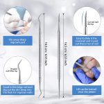15 Pieces Ingrown Toenail Tools Stainless Steel Foot Nail Tools, Toenail File and Lifter, Nail Clipper, Cuticle Cutters, Cuticle Pusher and Manicure Pedicure Tools for Ingrown and Thick Nail (Black) - Image 5